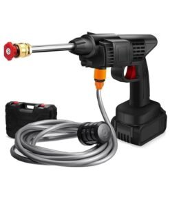 Cordless 48V Electric High Pressure Car Washer Manual Rechargeable Car Washing Machine with Adjustable 3-in-1 Nozzle and Hose Pipe for Washing Cars Watering Flowers Cleaning Floors
