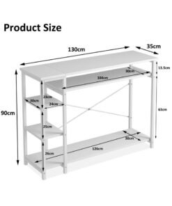 FAMAPY Console Tables for Living Room, Entryway Table with 4 Storage Shelves,Long Behind Couch Table for Hallway Bedroom