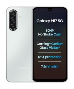 Samsung Galaxy M17 5G (Moonlight Silver, 6GB RAM, 128GB Storage)| Circle to Search| Gemini Live| 50MP OIS Triple Camera| IP54 Rating| Gorilla Glass Victus| AI| 6 Gen of OS Upgrades| Without Charger -Indian Version