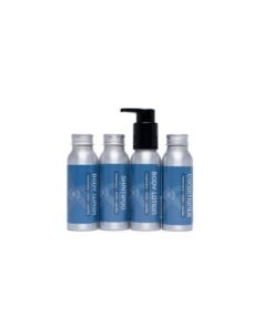 Plaine Products Travel Size Shampoo Conditioner Body Wash And Body Lotion Rosemary Mint Vanilla Sulfate Free Refillable Bottle 2.5 Oz