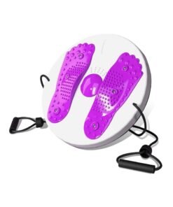 MileMelo Waist Twister With Cord Pull Waist Wriggling Plate Magnetic Twist Stereoscopic Foot Massage Board Fitness Equipment Purple