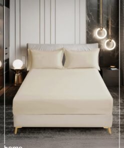 Donetella Bedding Fitted Sheet - Fits 90x200 Cm Bed For Single Bed 2 Pcs (1 Fitted Sheet and 1 Pillowcase) - 30 Cm Deep Pocket - Solid Bed Sheet