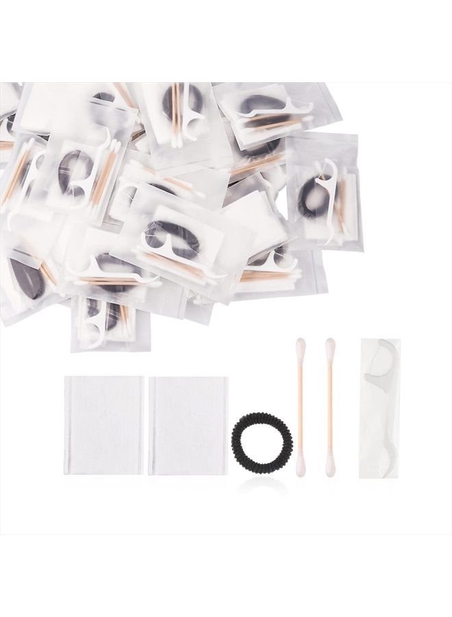 Tuciyke Amenities Hotel Vanity Set,30pcs Individually Wrapped Hotel Vanity Kit Hotel Hospitality Supplies Set Include Cosmetic Cotton Pads,Cotton Swabs,Hair Tie,Dental Floss