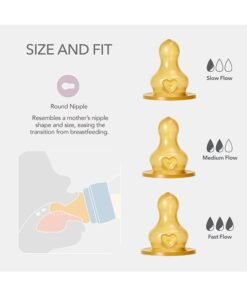 Alternative view of BIBS Pack Of 2 Baby Bottle Nipple Round Latex Slow Flow, 0 Months +