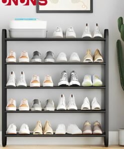 Alternative view of UNUNS 5 Tiers Metal Shoe Rack,Adjustable Shoe Shelf Storage Organizer,Stackable Shoe Storage,For Entryway,Hallway,Living Room,Closet,Black