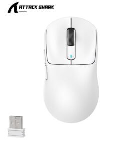 Attack Shark X3 Lightweight Wireless Gaming Mouse with Tri-Mode 2.4G/USB-C Wired/Bluetooth,Up to 26K DPI,PAW3395 Optical Sensor,5 programmable Buttons for PC/Laptop/Win/Mac