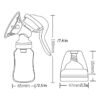 Flushrenic Manual Breast Pump, Silicone Hand Pump for Breastfeeding, Small Portable Manual Breast Milk Catcher, Baby Feeding Pumps & Accessories, White, Mothers Day Gifts, Travel Portable Breast Pump