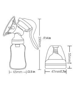 Flushrenic Manual Breast Pump, Silicone Hand Pump for Breastfeeding, Small Portable Manual Breast Milk Catcher, Baby Feeding Pumps & Accessories, White, Mothers Day Gifts, Travel Portable Breast Pump