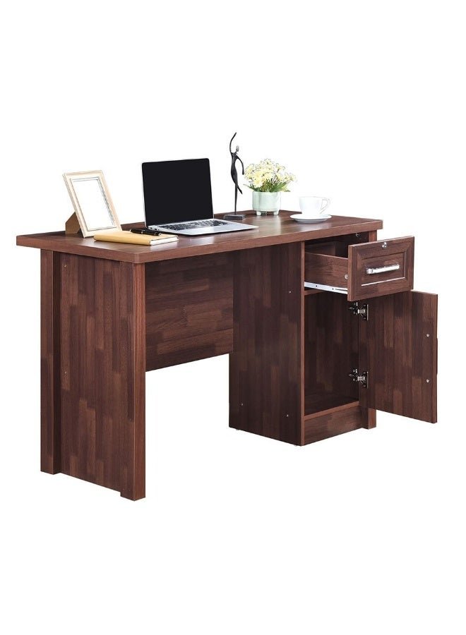 DANUBE HOME Jupiter Office Desk Computer Table I Office Desk Workstation Modern Pc Laptop Gaming Table Wooden Study Table For Home Office L120.1Xw60Xh71Cm -Oak