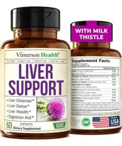 Vimerson Health Liver Cleanse and Detox Support Supplement Natural Herbal Blend Capsule - 60 Capsules