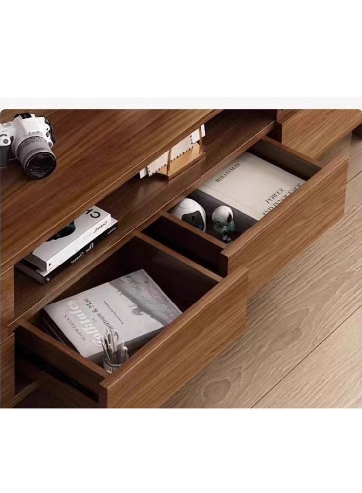 Kutis 1-Piece TV Cabinet Living Room Furniture TV Table TV Stand With Drawers Density Board Brown 160x30x45 cm - Image 4