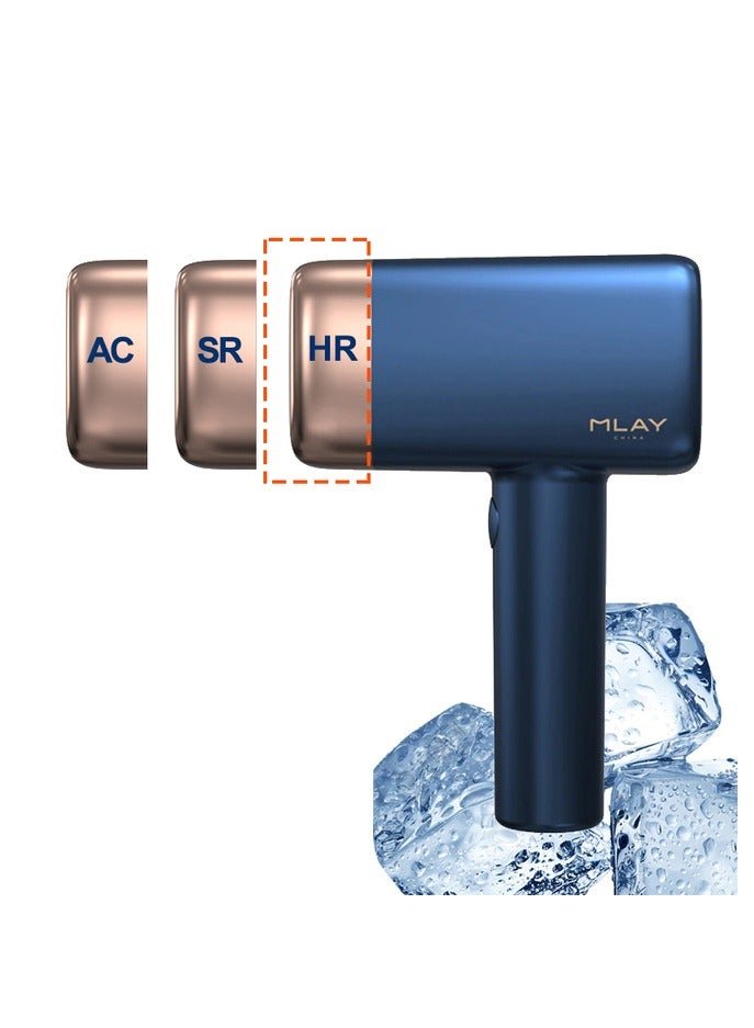 MLAY Updated T14 Hair Removal Device With Three Lenses, One For Body Hair, One For Removing Wrinkles And Tightening The Skin, And One For Removing Acne Dark Blue