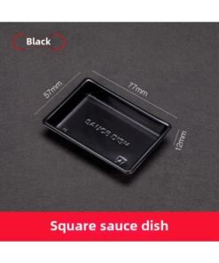 Trumpet Flower Ps Crystal Tableware Food Stall Hotel Bowl Cup And Saucer Set Hard Plastic Rice Bowl Wine Cup Spoon Chopsticks Plate-Color:30ml Square Black Flavor Dish