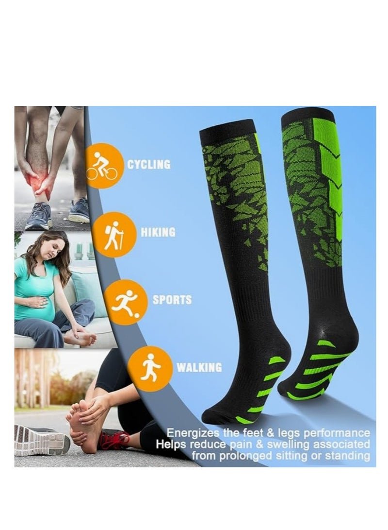OASIS-TH 6 Pairs Compression Socks For Women Men Circulation Compression Socks 20-30 mmhg Best For Running Travel Reduce Calf Pain Faster Recovery Size L/XL - Image 3