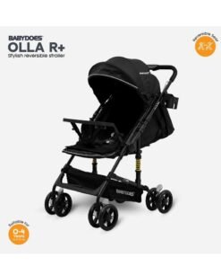 BABYDOES OLLA R+ Baby Stroller with Reversible Handle 5-point safety harness And Easy One-Hand Fold Cup Holder 0 To 4 Year Up To 20 Kg Black
