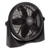 BLACK+DECKER Box Fan With 3 Speed Control, Sturdy Base And Adjustable Swivel - 16 Inch Compact Design FB1620-B5 Black