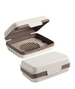 Travel Soap Holder Box, 2 Pack Container Case, Portable Bar Dishes with Drain for Traveling, Camping, Hiking, Gym, Bathroom, Vacation, Outdoor Shower, Clean Dry Suitcase