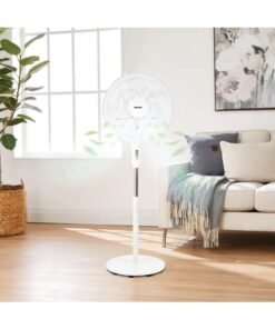 GEEPAS 16" Stand Fan, Wide Oscillation, 6PP Blades | Adjustable Height | 3 Speed Setting | Metal Safety Grill | Ideal for Home, Office, Restaurant, Etc 50 W GF9615L White