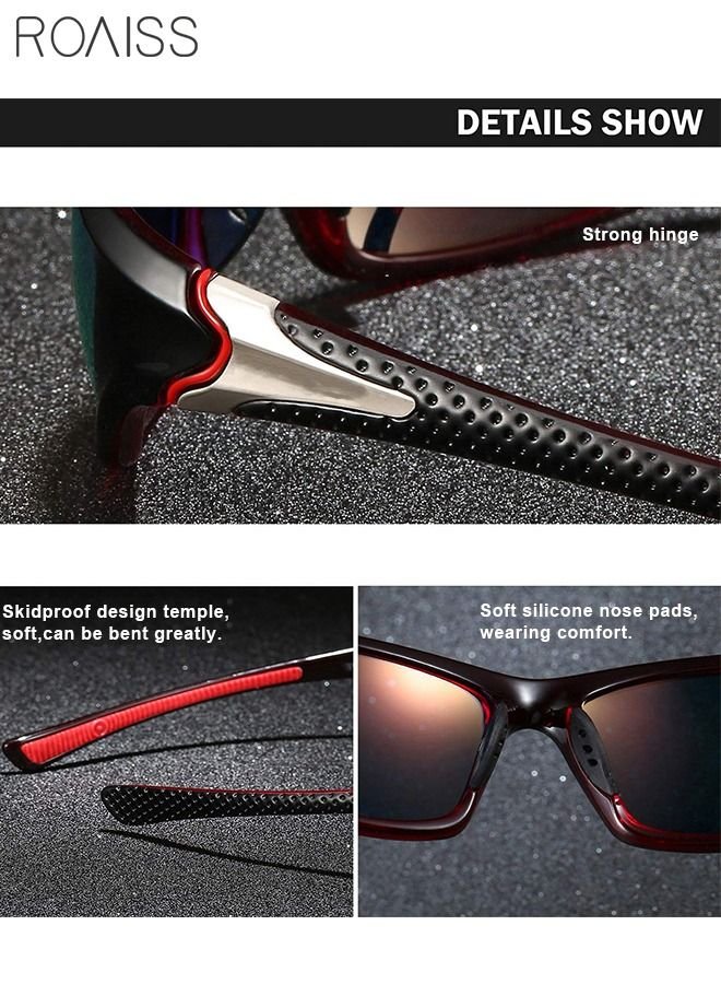 roaiss Sports Polarized Sunglasses for Men Cycling Driving Fishing 100% UV Protection - Image 5