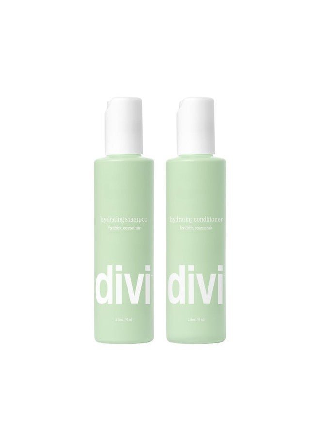Divi Hydrating Shampoo and Conditioner Travel Set, 2 x 2 oz