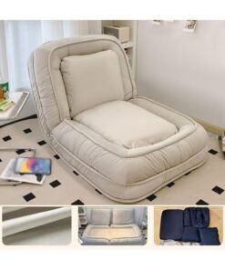 Convertible Folding Lazy Sofa with 5-Level Adjustment, Soft Padded Bean Bag for Adults - Perfect for Bedroom, Living Room, and Office