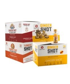 Al Malaky Royal Ginger Beverages Set (Ginger Shot 30Ml Pack of 16pc with Ginseng Shot 30Ml Pack of 16pc with Turmeric Shot Pack of 16pc)