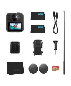 GoPro MAX2 360 Accessories Bundle Camera Bundle, True 8K Video, 29MP Photos, Extension Pole, Extra Battery, 64GB SD Card