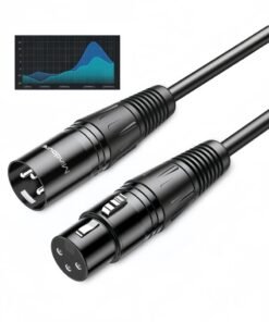 Mindpure Short XLR to XLR Cable 4.92FT, Microphone Cable Male to Female Balanced 3 PIN Compatible with Shure SM Microphone, Behringer, Speaker Systems, Radio Station, PA, Black