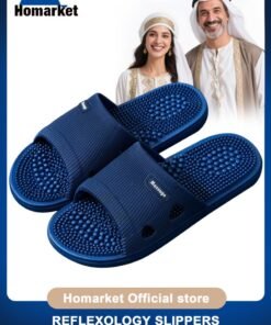 HomarKet Acupressure Massage Slippers for Plantar Fasciitis for Women and Men Acupuncture Slippers Arthritis Neuropathy Pain Relief Non-Slip Massage Sandals Womens Stress Relief Gifts for Bath (Blue)