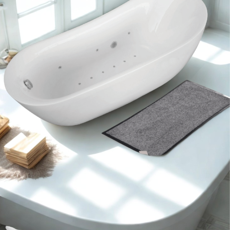 Lavish Acrylic Freestanding Jacuzzi Bathtub – Glossy Finish | 180 × 90 cm, 170 × 80 cm, 152 × 80 cm