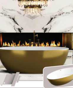 ROYAL-GOLD Acrylic Freestanding Bathtub 175×105 cm