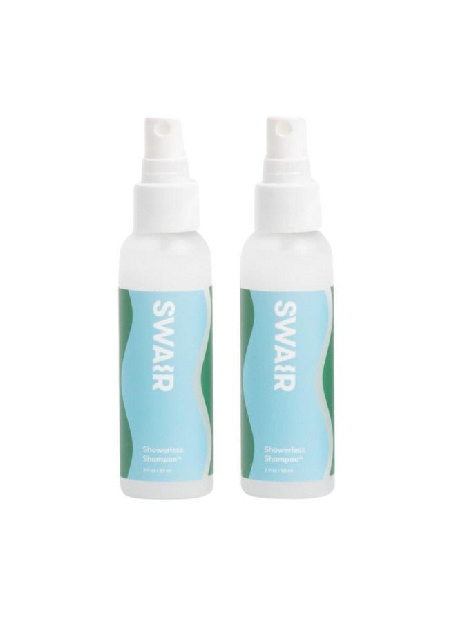 SWAIR Showerless Shampoo Travel Size - Rinse Free - Clean Ingredients - Perfect For Gym Bag Or Carry-On (2 Pack)