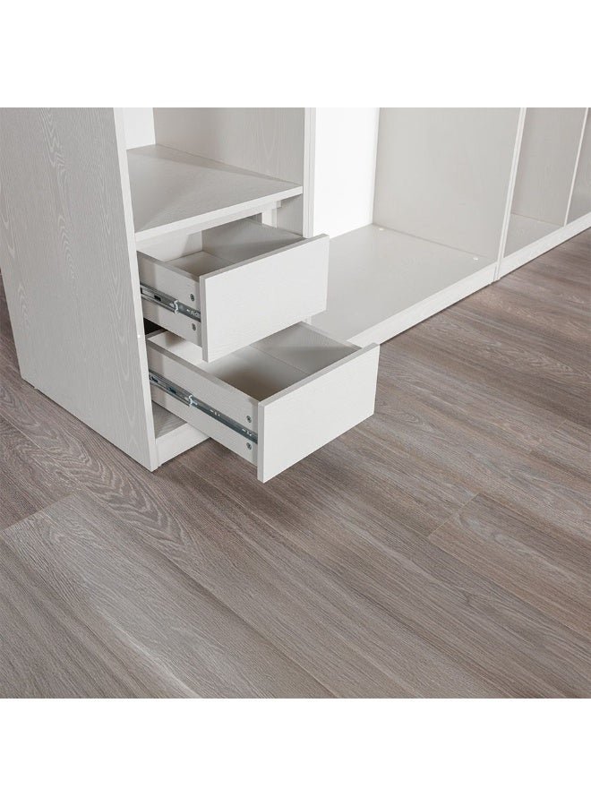 Infinity Set Of 2 Drawers Internal Module For 1 Door Wardrobe | Drawers Only For Wardrobe | Modern Design Storage For Bedroom L46.2xW48xH42.2cm - L.Taupe