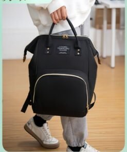HALAMODO Multi-Function Waterproof Baby Diaper Bag Mom’s Travel Backpack Large Capacity Baby Care Bag Fashionable Durable Shoulder Strap and Handheld Design