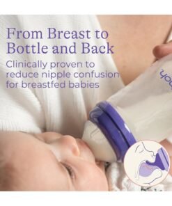 Lansinoh Baby Bottles for Breastfeeding Babies, 160 ml, 3 Count, Includes 3 Slow Flow (Size 2S) - Image 3