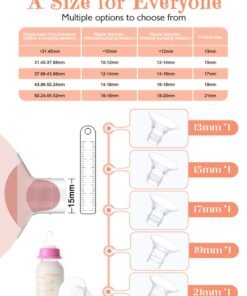 Alternative view of URbazaar 13PCS Flange Inserts 13/15/17/19/21mm for 24mm Flange/Shield of Most Pumps, BPA Free Inserts, Compatible with Momcozy/Spectra/Bellababy/TSRETE/Nuliie Breast Pumps