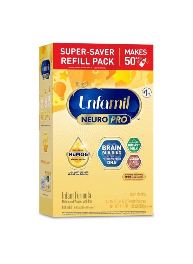 Enfamil Baby Formula, MFGM* 5-Year Benefit, Expert-Recommended Brain-Building Omega-3 DHA, Exclusive Immune Supporting HuMO6 Blend, Infant Formula Powder, Baby Milk, 31.4 Oz