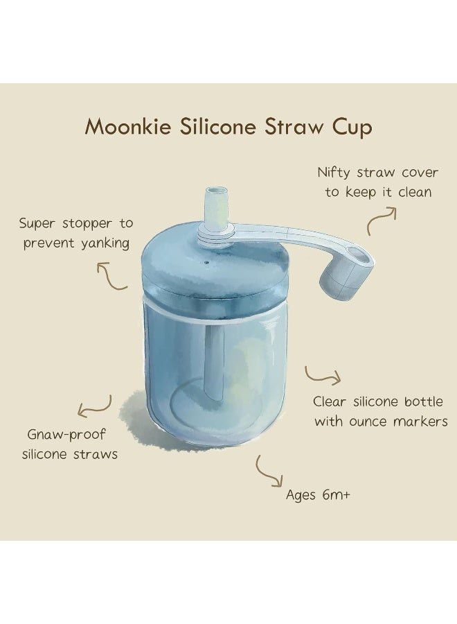 Moonkie Baby Training Cup Silicone Straw Cup | BPA-Free Drop-Proof Sippy Cups for Infants Toddlers and Kids 6 Months+ | 5 oz, 1pack, DX-BTC-01 - Image 4
