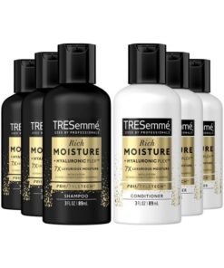 TRESemmé Shampoo & Conditioner Sulfatefree Travel Size Moisture Rich Hair Treatment For Dry Damaged Hair Mini Shampoo & Conditioner Sets X 3 For Hair Repair Scented 3 Oz Ea (6 Piece Set)