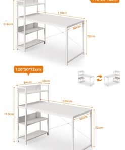 Stubborn Home Table with Storage Shelves Modern Simple Study Writing Table PC Desks