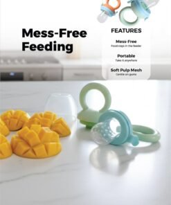 Zenito Fresh Food pack of 2 Pulp Feeder for Babies - Safe Weaning Tool -Pulp Silicone Baby Feeder -Soft & Safe Self-Feeding for Infants & Toddlers - Food & Fruit Dispenser, Ideal for Toodler Led Weaning Supplies - New Born Feeding Essentials - Image 3