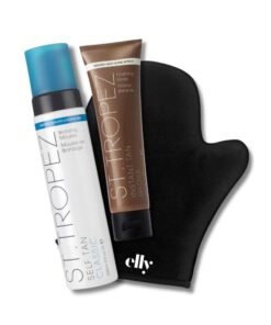 St.Tropez - 3x full size piece set : Classic tanning mousse tan 240ml, Instant Tan Gloss, ELLY glove mitt for application. For Women + men