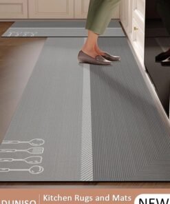 DUNISO Diatom Mud Bath Mat Set Bathroom Kitchen Rug Mat Extra Soft and Absorbent Bath Rugs Non-Slip Quick Drying Floor Bath Tub Mat for Bathroom Floor Tub and Shower 50*80CM+50*160CM