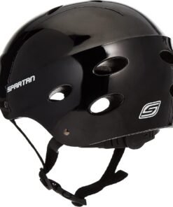 Alternative view of Spartan Multi-Sport Helmet – Lightweight, Ventilated, Safe for Skateboarding, Cycling, Roller Skating & Youth Scooter, Black Glossy