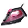 BRAUN Steam Iron, 25 Steam rate/130g Steam Shot per Minute, Super Ceramic Soleplate, Self Clean, Anti Drip, Water Spray, 50% Energy Saving, Auto Off 220 ml 2000 W SI1070PU Pink & Black