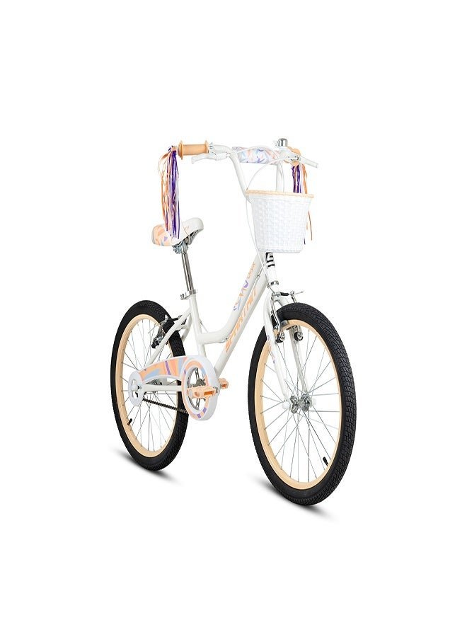 Spartan Oryx Kids Bike | 20 Inch Wheel Size | Single Speed | Light Peach Color