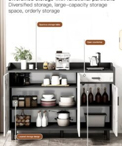 Alternative view of Sharpdo Home Kitchen Dining Side Storage Cabinet Storage Cabinet For Kitchen Storage Cabinet With Drawers 100*34*93cm