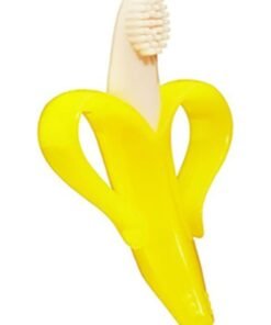 Baby Banana Bendable Soft Silicone Aiybao Infant Training Toothbrush and Teether for Kids