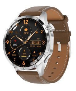 AROAQ GT 4 Pro Smart Watch, 300mah Large Capacity Battery Bluetooth Wireless Charging Smart Watch, IP68 Waterproof 1.53" Large Display Smart Business Watch With Heart Rate Blood Pressure Monitor, (Brown)