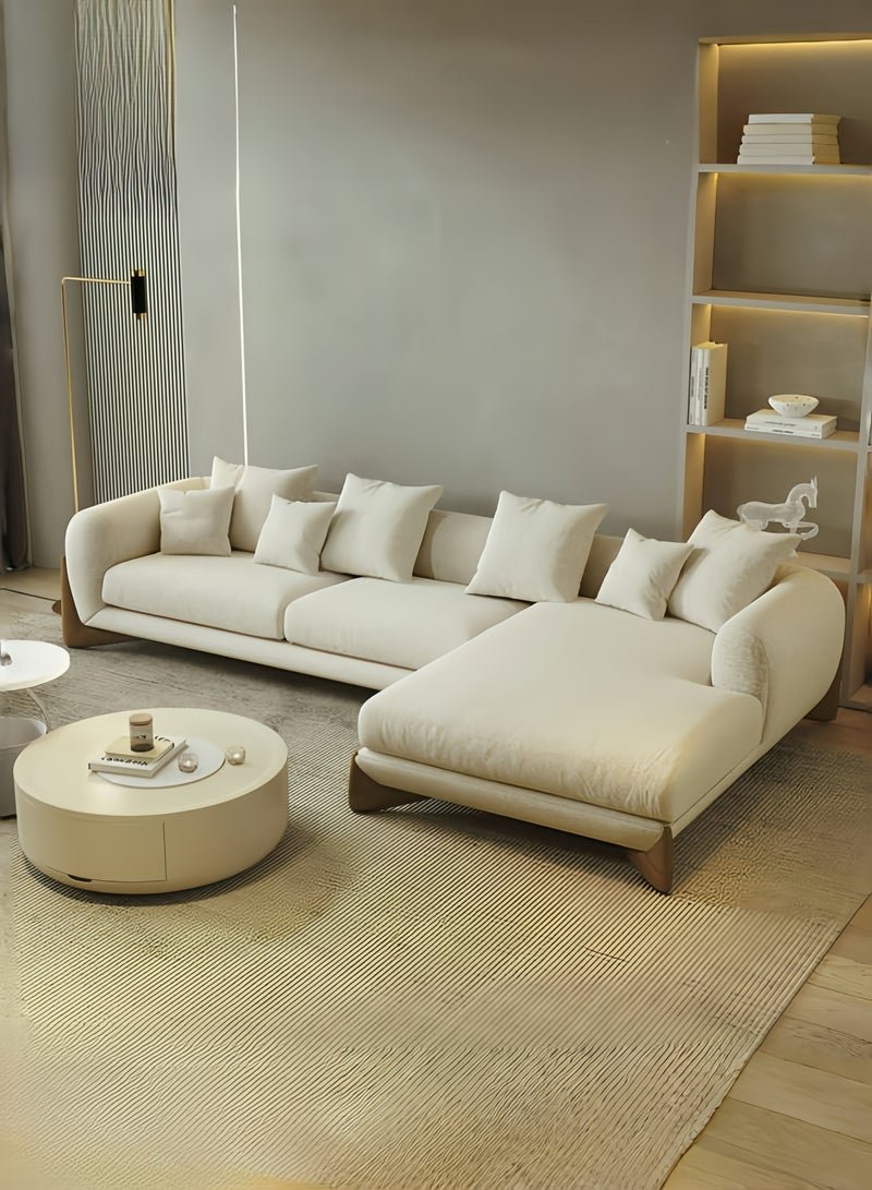 AAF FURNITURE Light Luxury Style Furniture L shape Sofa Set Without Pillow